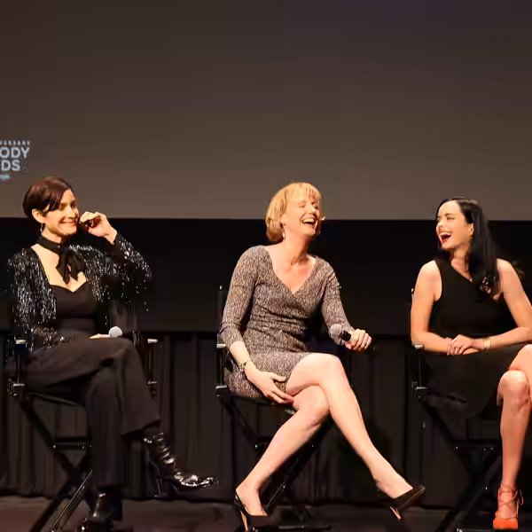 This photo includes Carrie-Anne Moss, Melissa Rosenberg and Krysten Ritter. Peabody's "Marvel's Jessica Jones" Night was held on Wednesday, May 18, 2016 at the 