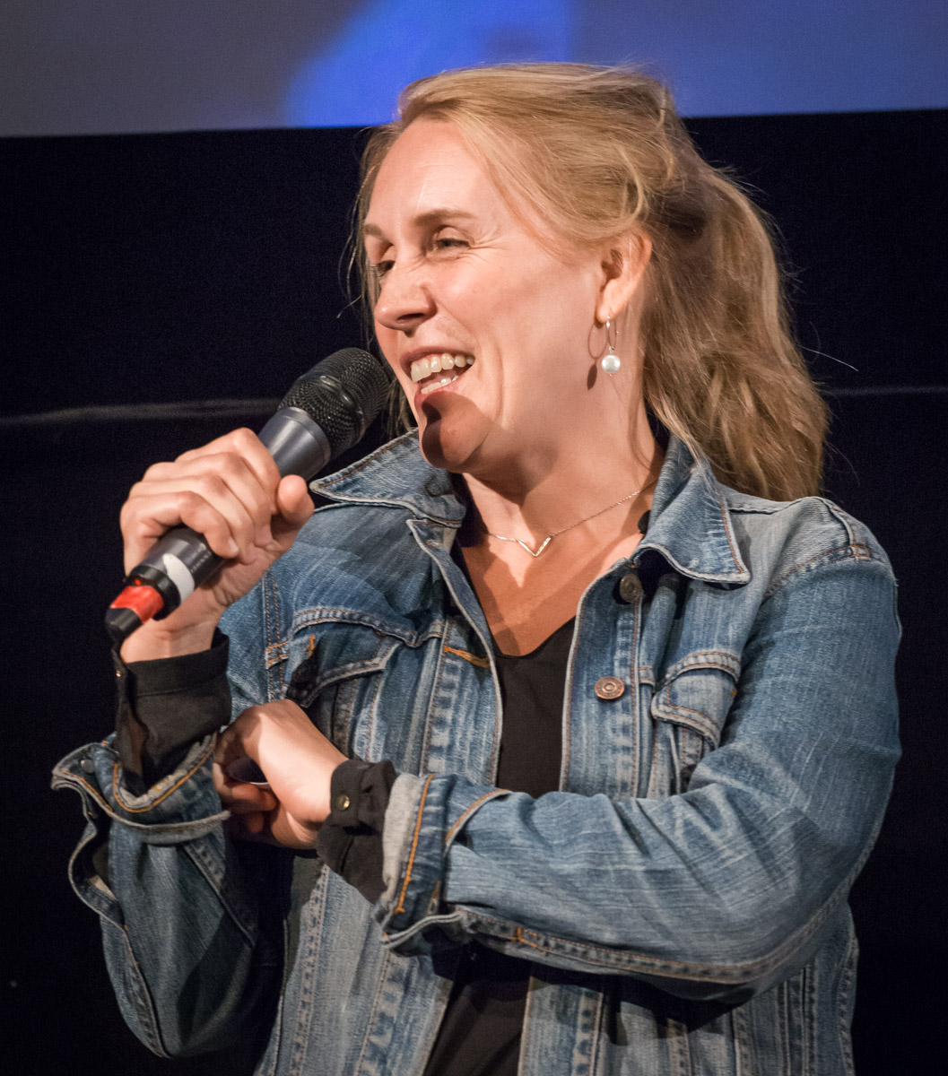 Lisa Siwe under presentationen av den Svenska filmhösten i Filmhuset i Stockholm den 17 augusti 2015.