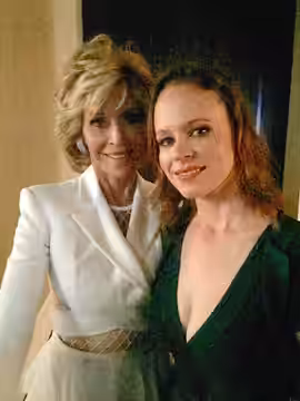 Thora Birch and Jane Fonda at the Hollywood Film Awards (2015)