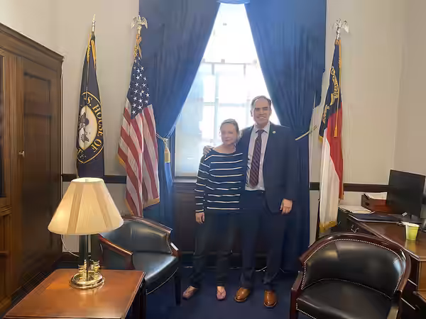 Photo from yesterday with Thora and Wiley at Congress (2023)