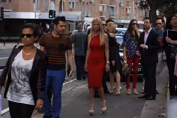 Cast and writers of American Reunion at a media event at Harry's Cafe de Wheels in Woollomooloo. (2012)