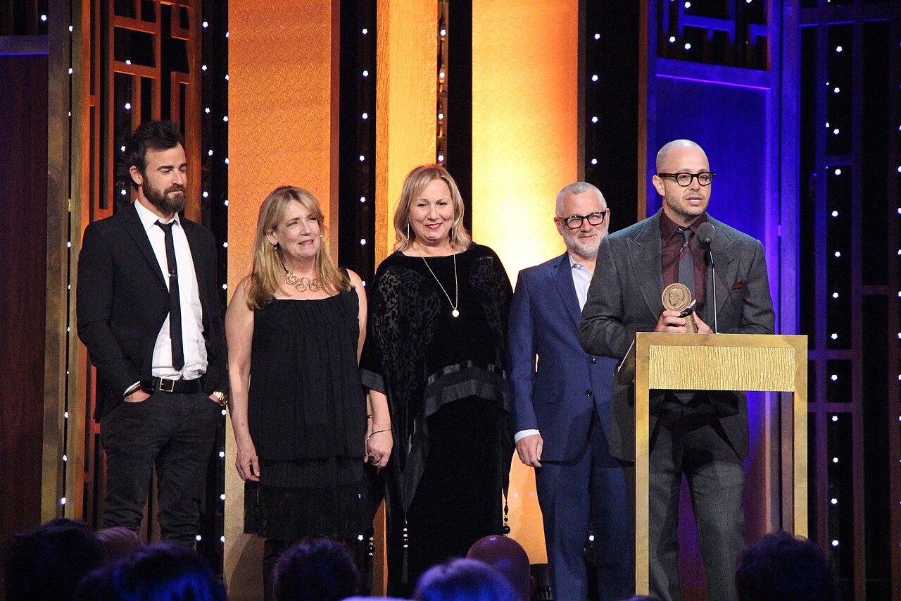 This photo includes Actors Justin Theroux and Ann Dowd, Executive Producer/Director Mimi Leder, Co-Creator/Executive Producer Tom Perrotta and Showrunner Damon  (2016)