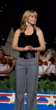 A.J. Cook thanks the audience for their participation in the National Memorial Day Concert on the West Lawn of the U.S. Capitol in Washington, D.C on May 30, 20 (2010)