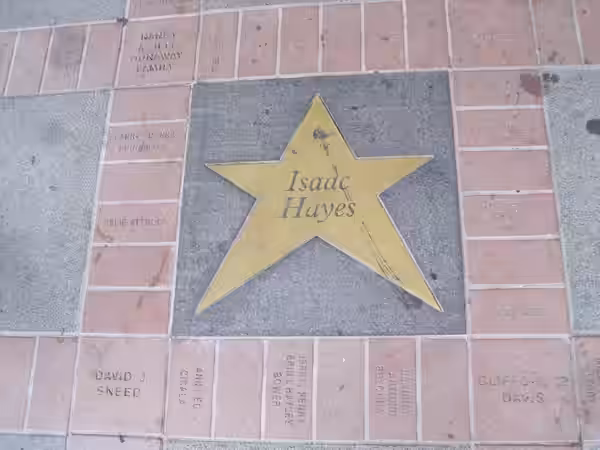 Walk of fame at the Orpheum Theater in Memphis, Tennessee. Isaac Hayes (2010)