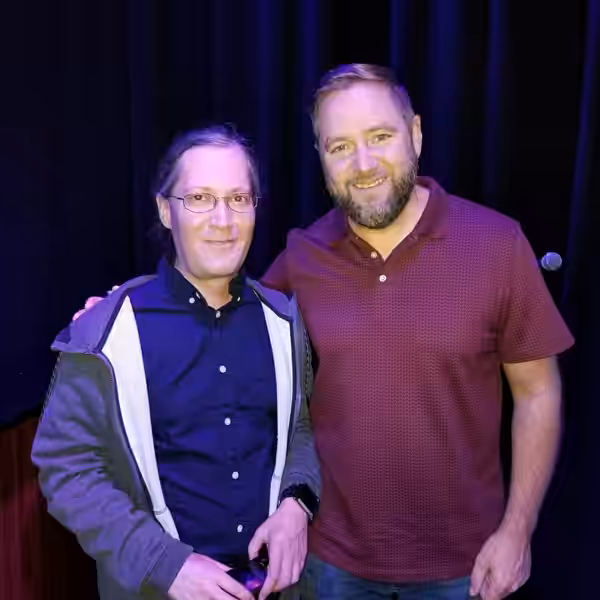 Me with Michael Williams, who had all the best lines in The Blair Witch Project.