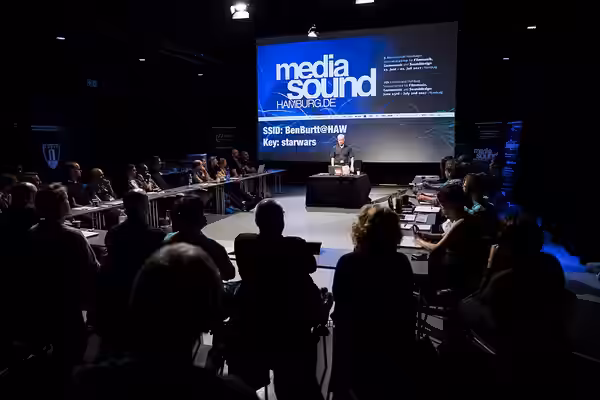 MasterClass SoundDesign 2017 with Ben Burtt in the premises of the Hamburg University of Applied Sciences (HAW).