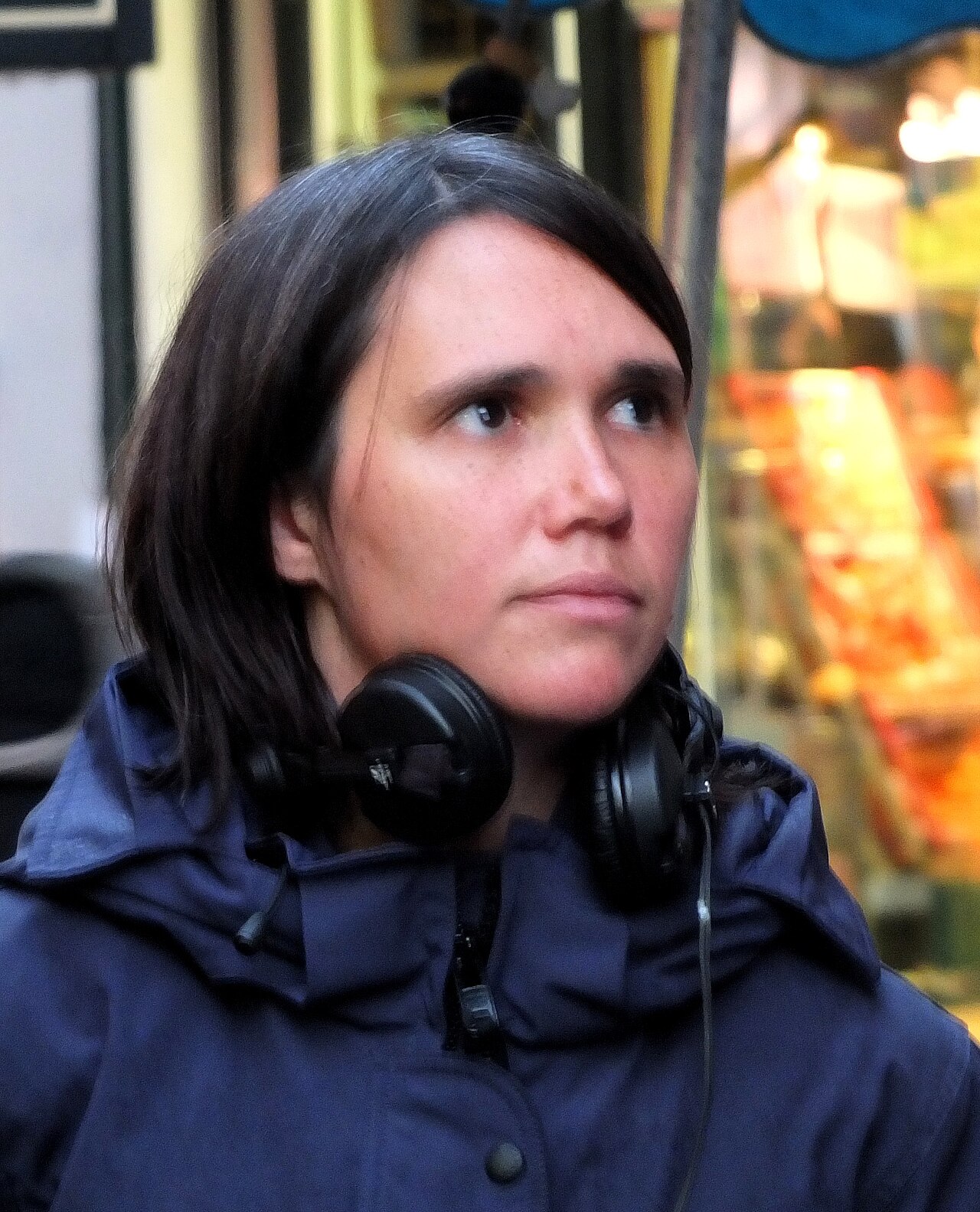 Jeanne Herry sur un tournage à Paris le 16 octobre 2013