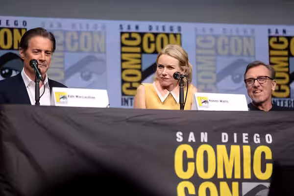 Kyle MacLachlan, Naomi Watts and Tim Roth speaking at the 2017 San Diego Comic Con International, for "Twin Peaks", at the San Diego Convention Center in San Di