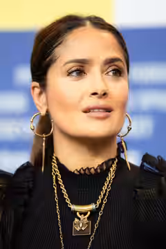 Salma Hayek presenting the movie The Roads Not Taken at the Berlinale 2020