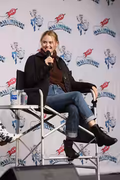 Virginia Gardner at GalaxyCon Richmond in 2022