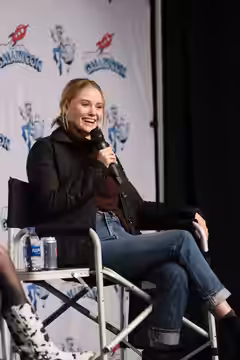 Virginia Gardner at GalaxyCon Richmond in 2022