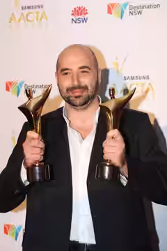 Anthony Maras winner of best screenplay in a short film,he also won best short fiction film, AACTA awards lunch (2012)