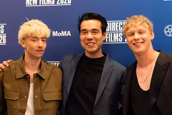 Joe Bird, Adrian Chiarella, and Stacy Clausen (from left to right) at the 55th New Directors / New Films opening night in the Museum of Modern Art (2026)