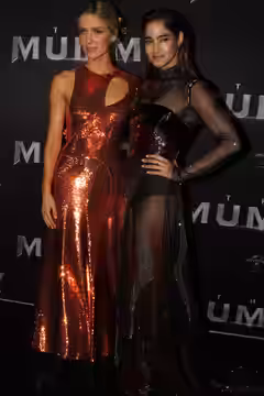 Annabelle Wallis and Sofia Boutella at The Mummy Black Red Carpet (2017)