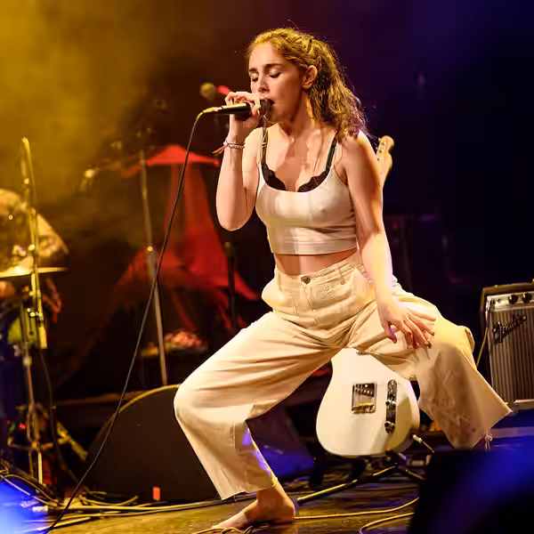 Samia performing live at the El Rey theatre in Los Angeles, California, on Friday, March 29, 2019. Samia opened for Donna Missal.
