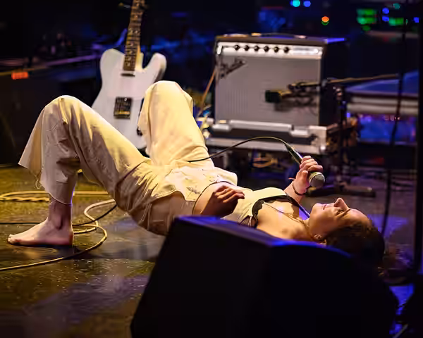 Samia performing live at the El Rey theatre in Los Angeles, California, on Friday, March 29, 2019. Samia opened for Donna Missal.