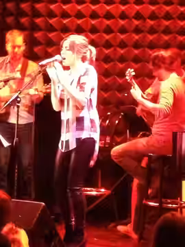 Cristin Milioti performing at Joe's Pub in NYC on 5-26-13. (2013)