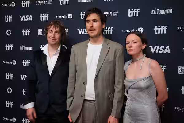Matt Johnson, Kazik Radwanski, and Deragh Campbell at the 2024 Toronto International Film Festival (TIFF) for the movie