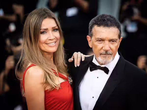 Actor Antonio Banderas with his wife Nicole Kimpel at the 81st Venice International Film Festival (2024)
