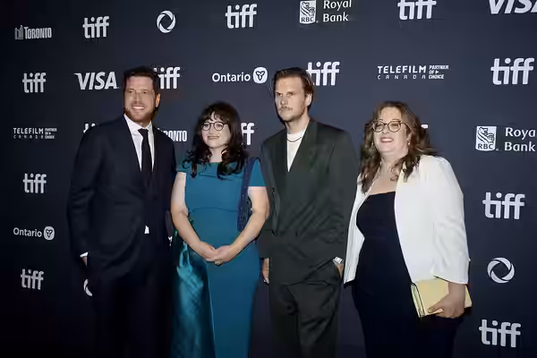 Matt Miller, Chandler Levack, Pat Kiely, Julie Groleau attend world premiere of "Mile End Kicks" (2022)
