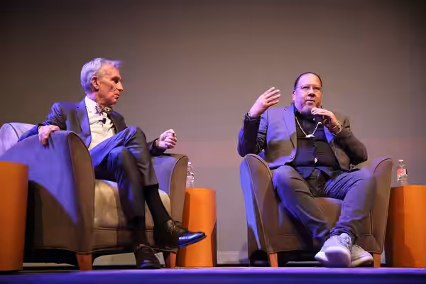 Bill Nye the Science Guy and Governor of the Gila River Indian Community Stephen Roe Lewis speaking at the 2024 John J. Rhodes Lecture hosted by Barrett, the Ho