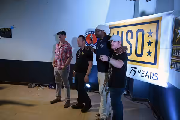 Actors Matthew Lillard and Robert Patrick; former NBA player Sam Perkins; and contemporary country music singer-songwriter Jerrod Niemann prepare to meet with t (2016)