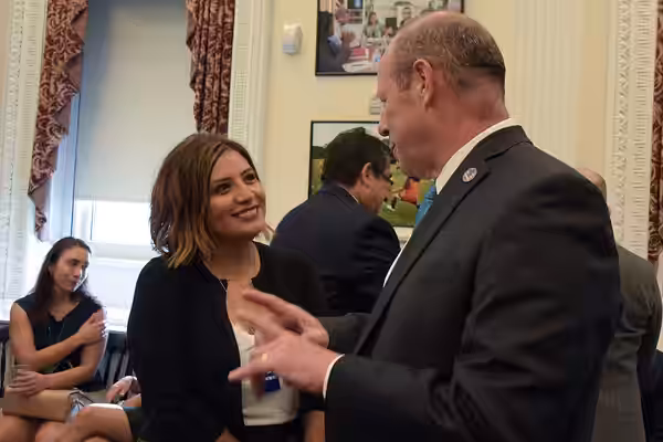 WASHINGTON - Director of U.S. Citizenship and Immigration Services León Rodríguez and Deputy Secretary of Homeland Security Alejandro Mayorkas deliver remarks d (2016)