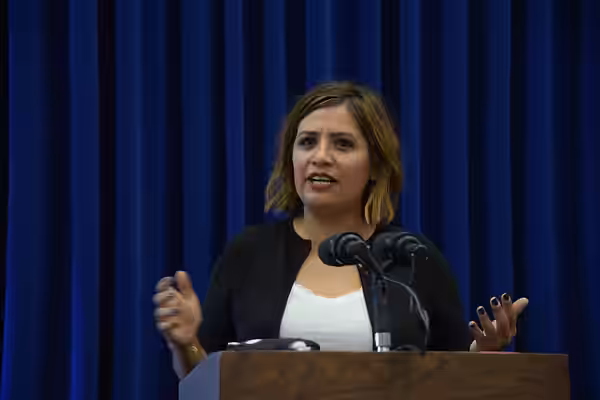 WASHINGTON - Director of U.S. Citizenship and Immigration Services León Rodríguez and Deputy Secretary of Homeland Security Alejandro Mayorkas deliver remarks d (2016)