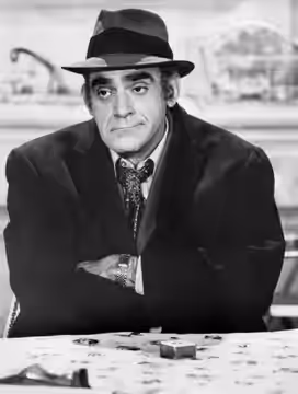 Photo of Abe Vigoda as Phil Fish from the television program Fish. (1977)