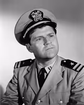 Publicity photo of Bob Hastings as Lt. Elroy Carpenter from the television program McHale's Navy. (1964)