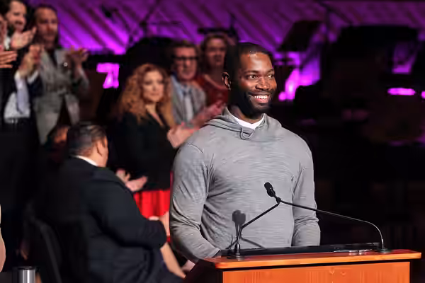 MIAMI BEACH, FLORIDA, NOVEMBER 28, 2016 Tarell Alvin McCraney during the 2016 Knight Arts Challenge awards ceremony. (Photo by Patrick Farrell)