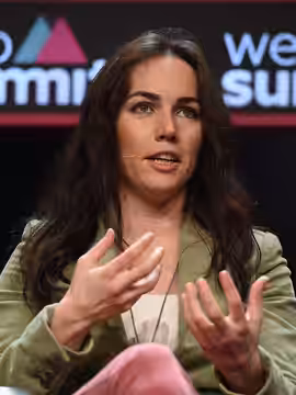 Liv Boeree, Poker Player, Pokerstars, on the Sport Stage during Day 2 of the 2015 Web Summit in the RDS, Dublin, Ireland
