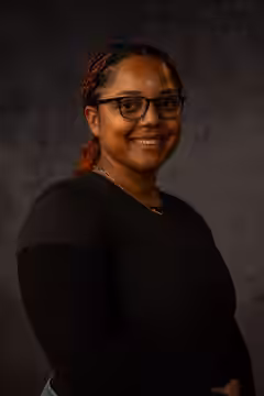 Daysha Broadway, editor from Inglewood, California, at the WikiPortraits studio at the 2025 Sundance Film Festival. (2022)