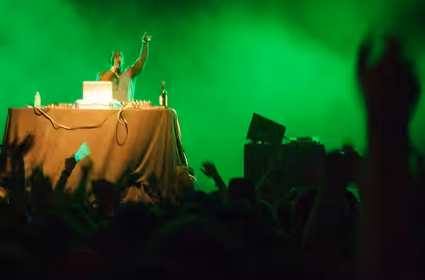 Cali-bred DJ Flying Lotus performs a late-night set Friday at Bonnaroo. (2012)