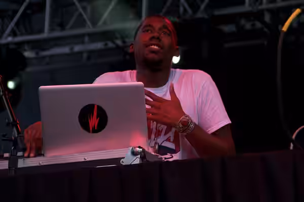 Flying Lotus performing at the North Coast Music Festival on September 5, 2010 in Chicago, Illinois.
