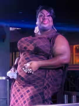 Latrice Royale performing Gladys Knight's "End of the Road" medley at The Café in San Francisco, California, United States. (2015)