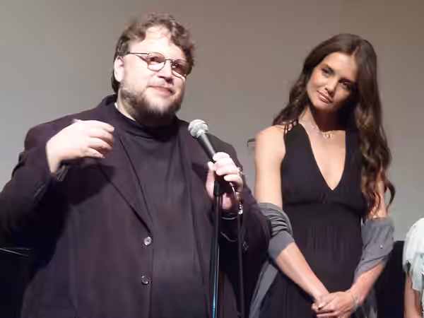 Guillermo del Toro and Katie Holmes (2011)
