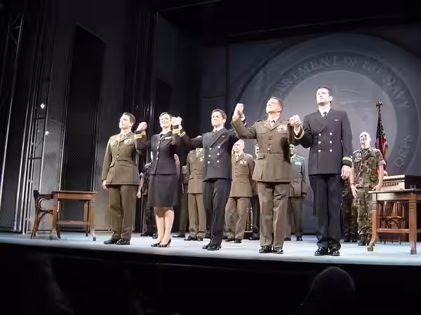 A Few Good Men at the Haymarket Theatre, London in 2005.A Few Good Men staring Rob Lowe, John Barrowman and Michael Beckley at the Haymarket Theatre, London.