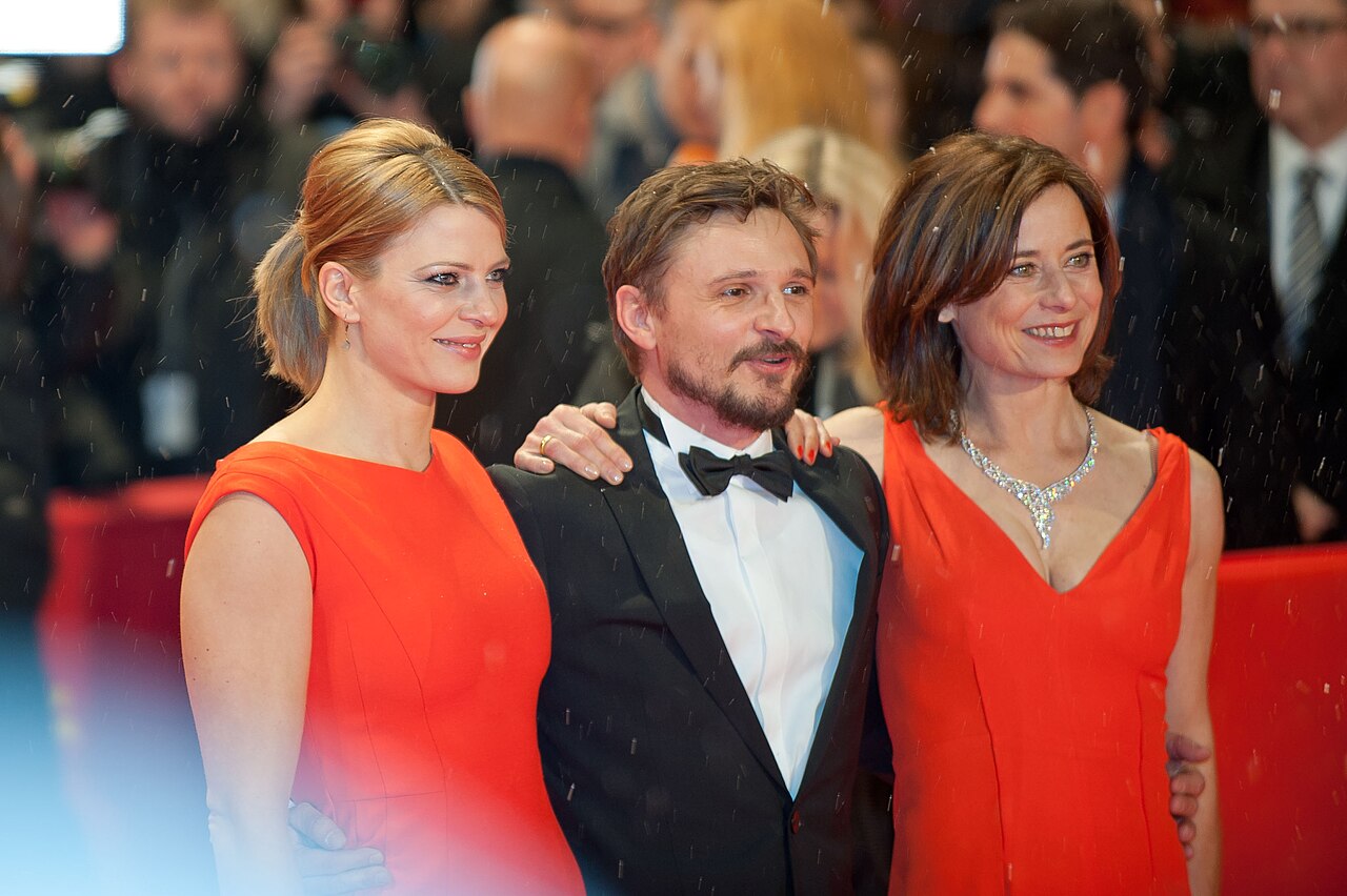 German Actors Jördis Triebel, Florian Lukas and Inka Friedrich (left to right) at the Berlin Film Festival 2013