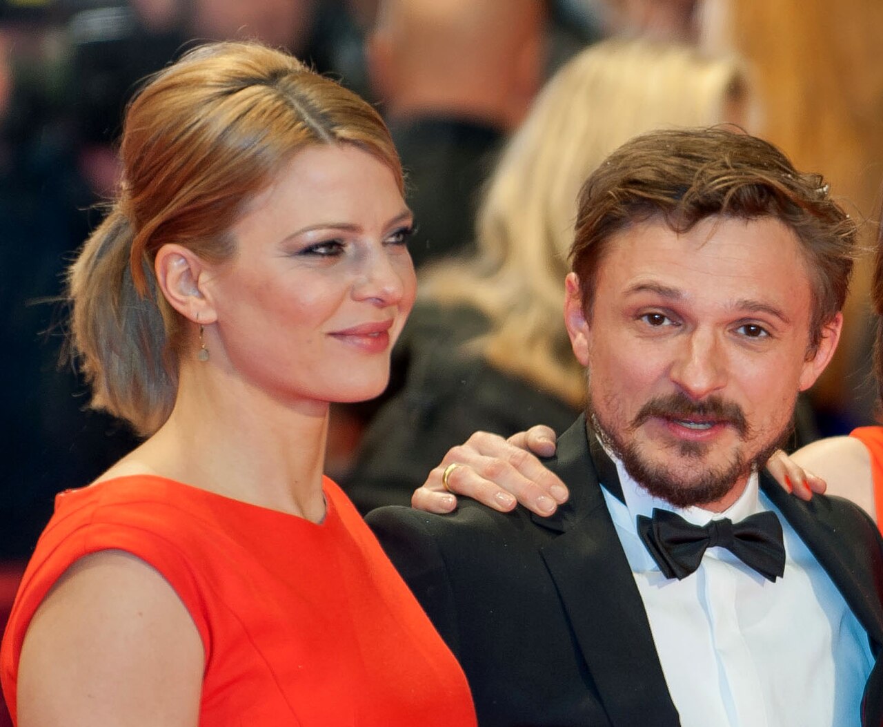 German Actors Jördis Triebel and Florian Lukasat the Berlin Film Festival 2013
