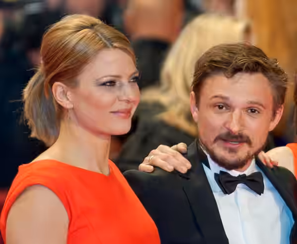 German Actors Jördis Triebel and Florian Lukasat the Berlin Film Festival 2013
