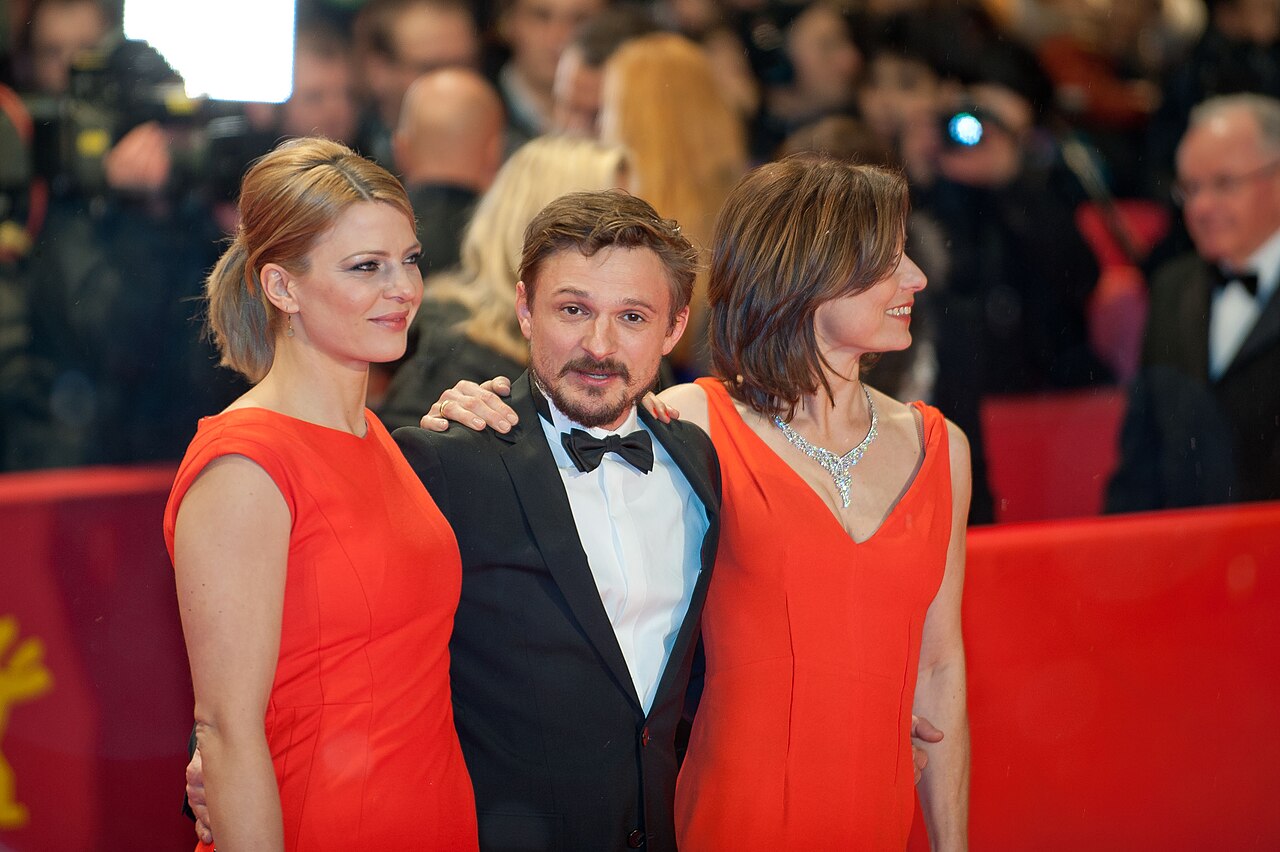 German Actors Jördis Triebel, Florian Lukas and Inka Friedrich (left to right) at the Berlin Film Festival 2013