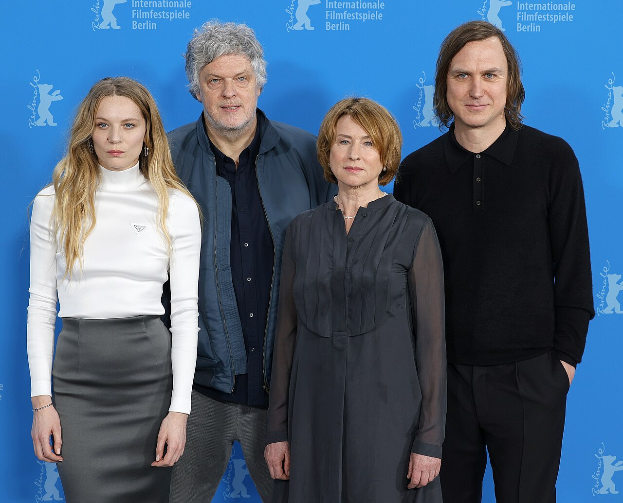 Film Crew of Sterben:Lilith Stangenberg, Matthias Glasner, Corinna Harfouch and Lars Eidinger at Berlinale 2024