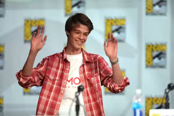 Colin Ford speaking at the 2014 San Diego Comic Con International, for "Under the Dome", at the San Diego Convention Center in San Diego, California. Please att