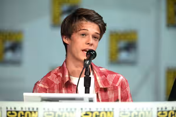 Colin Ford speaking at the 2014 San Diego Comic Con International, for "Under the Dome", at the San Diego Convention Center in San Diego, California. Please att