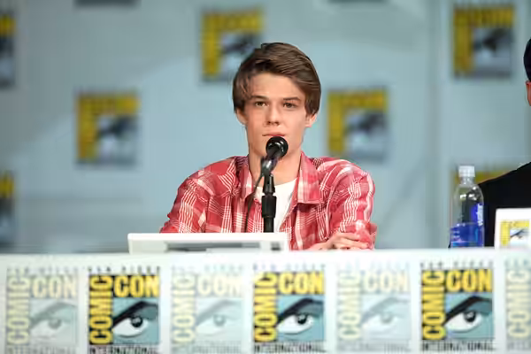 Colin Ford speaking at the 2014 San Diego Comic Con International, for "Under the Dome", at the San Diego Convention Center in San Diego, California. Please att
