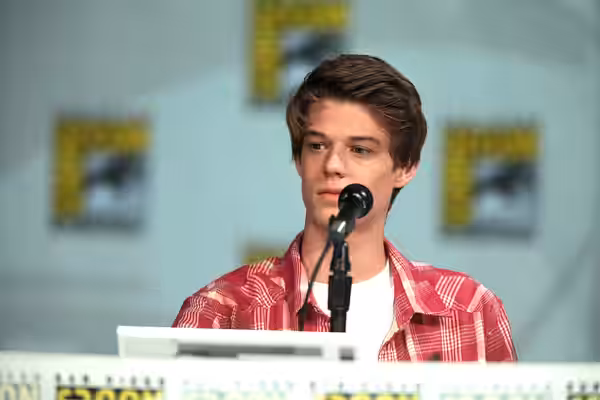 Colin Ford speaking at the 2014 San Diego Comic Con International, for "Under the Dome", at the San Diego Convention Center in San Diego, California. Please att