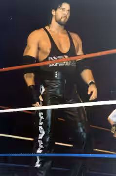 Diesel stands mid-ring of the Wembley Arena of London. Originally taken 9/14/1994. (2012)