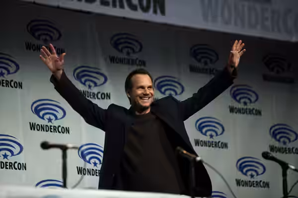 Bill Paxton speaking at the 2014 WonderCon, for "Edge of Tomorrow", at the Anaheim Convention Center in Anaheim, California. Please attribute to Gage Skidmore i