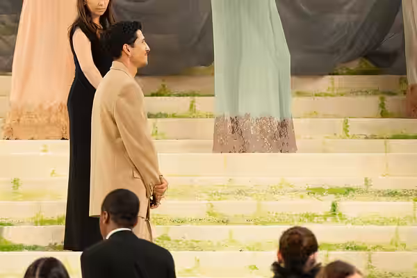 Danny Ramirez at the 2026 Met Gala, wearing fashion in theme of "Costume Art"